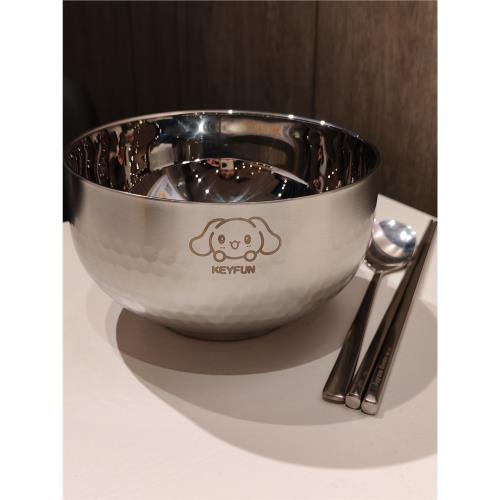 316L不銹鋼碗泡面雙層食品級學生宿舍防燙防摔食堂打飯方便面碗