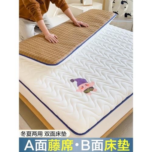 夏季冰絲涼席床墊子軟墊學生宿舍單人2024新款竹席草席可機洗席子