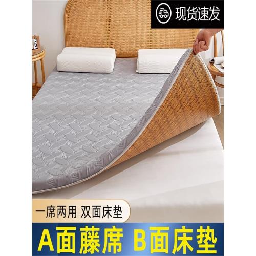 榻榻米夏季冰絲涼席床墊子軟墊學生宿舍單人冬夏兩用折疊薄款家用