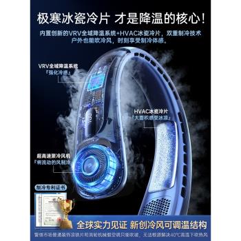 掛脖風扇2025新款便捷式小風扇迷你小型隨身usb充電風扇戶外學生靜音無葉掛脖子空調扇大風力製冷降溫神器頸8