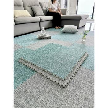 夏季大塊冰絲涼席拼接地墊地毯臥室客廳地板塊兒童爬爬墊60*60cm