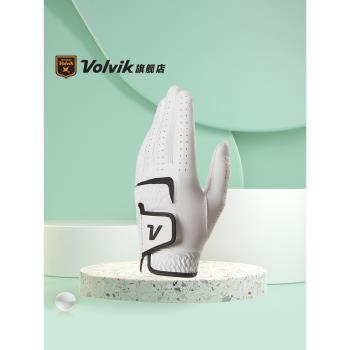 Volvik沃維克高爾夫球手套男款左手合成皮舒適防滑耐磨柔軟護手腕