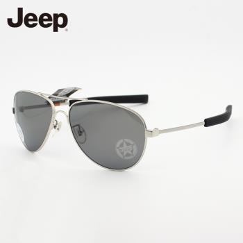 JEEP/吉普高畫質玻璃偏光太陽鏡飛行員蛤蟆鏡戶外開車駕駛墨鏡A235B