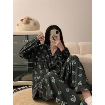迪士尼睡衣男女純棉春秋季ins巴斯光年可愛長袖學生家居服兩件套