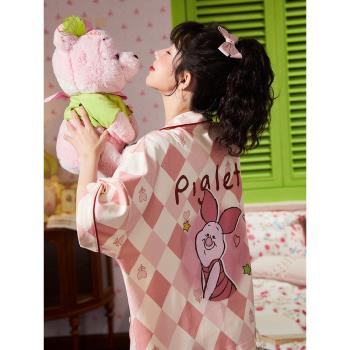 宮蝶【涼感型】迪士尼睡衣女夏季7A抗菌純棉短袖可外穿家居服套裝