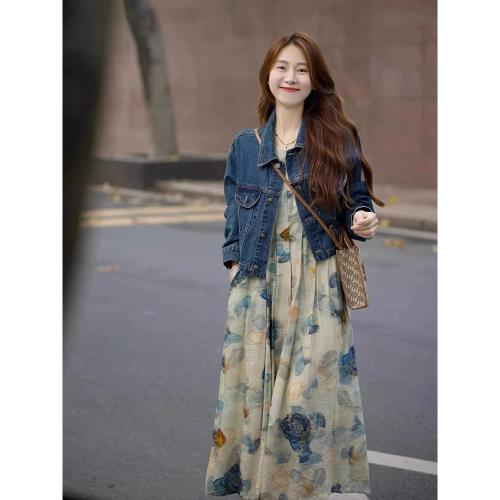 大碼胖mm開春穿搭碎花連衣裙女夏2025新款今年流行爆款氣質長裙子