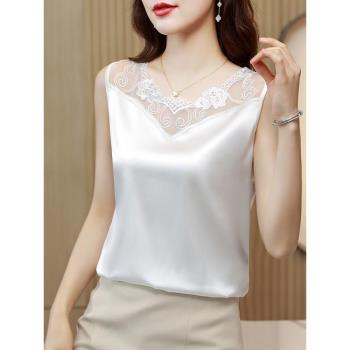 白色蕾絲小背心吊帶女士春裝2025新款夏西裝西服大碼內搭上衣小衫