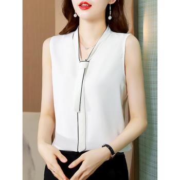 白色小背心吊帶女士春裝2025新款夏西裝西服大碼內搭上衣雪紡小衫