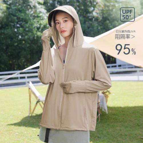 (免運)指尖防曬衣女夏季2024新款戶外防紫外線涼感透氣遮陽防曬服薄外套