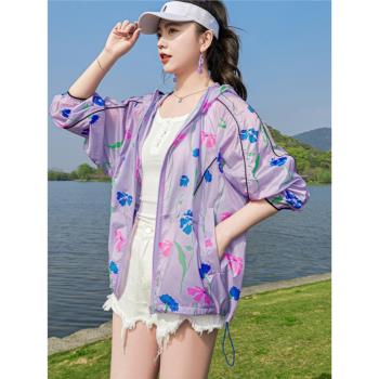 (免運)夏季戶外防曬衣女2025年時尚新款短款清涼透氣遮陽大碼防曬服外套
