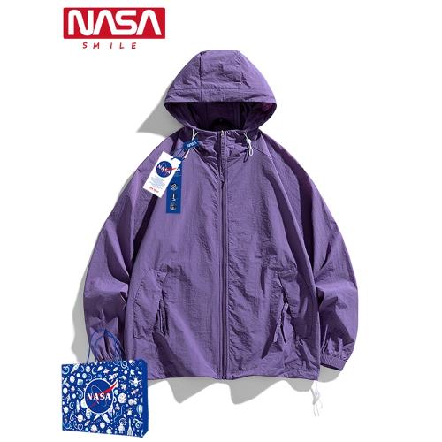 (免運)NASA SMILE防曬衣女2024夏季新款戶外遮陽防紫外線情侶寬松防曬服