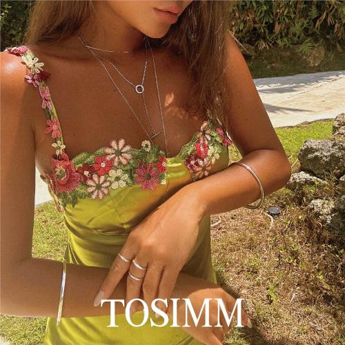 TOSIMM s925純銀手工設計法式簡約輕奢鋯石項鏈