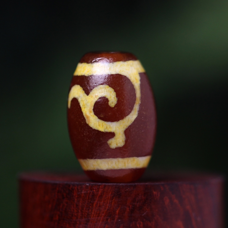 圣飾奇緣西藏天然瑪瑙金紅肉寶瓶天珠8x11mm精品天珠小配飾配珠|項墜