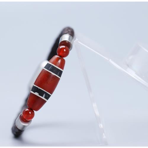 上肯紅天珠‼️西蔵老礦紅玉髄米粒型天地天珠（麻巾着付） 上肯紅天珠‼️西蔵老礦紅玉髄米粒型天地天珠（麻巾着付） - メルカリ