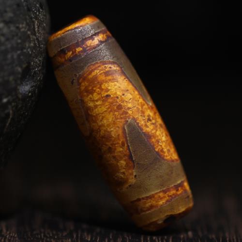 圣飾奇緣西藏天然瑪瑙老火供虎牙天珠41x14mm超頂吊墜鎖骨鏈|項墜/吊墜