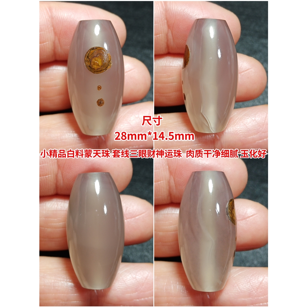 蒙天珠精品鎖骨珠西藏天珠瑪瑙吊墜天然九眼石頁巖錢幣原石|項墜/吊墜