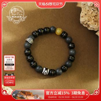 布達拉宮椰蒂三眼天珠蜜蠟手串香灰念珠轉運珠盤玩佛珠男女款手鏈