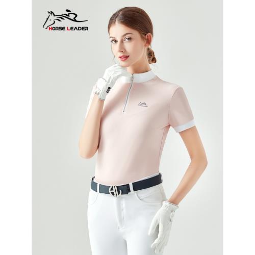 (免運)HORSELEADER馬術短袖T恤夏季馬術裝備薄款速干透氣騎士服裝女款