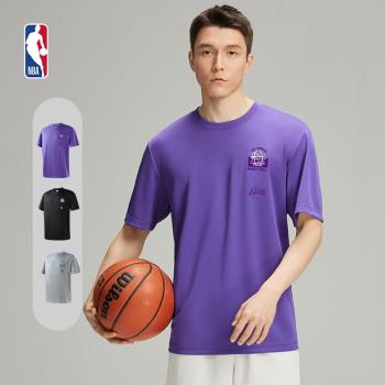 (免運)NBA日訓日常系列洛杉磯湖人/金州勇士/凱爾特人中性紫T恤
