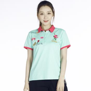 (免運)La Pagayo拉柏家雅女裝針織彈力大碼POLO領修身瘦時尚運動休閑T恤