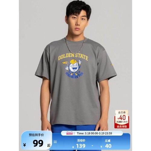 (免運)NBA勇士隊 球迷俱樂部籃球仔吉祥物圓領T恤運動潮流百搭全棉短袖