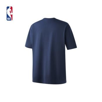 (免運)NBA球隊文化系列金州勇士洛杉磯湖人寬松版藏青色T恤