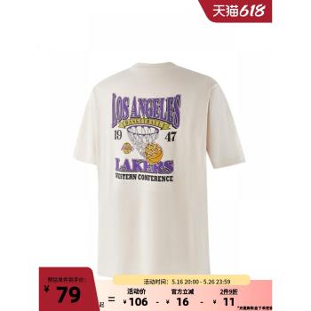 (免運)NBA球隊文化系列 夏季運動寬松健身湖人隊中性短袖T恤凱爾特人