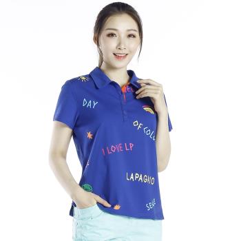 (免運)La Pagayo拉柏家雅夏裝修身POLO領款大碼女裝顯瘦時尚休閑短袖T恤