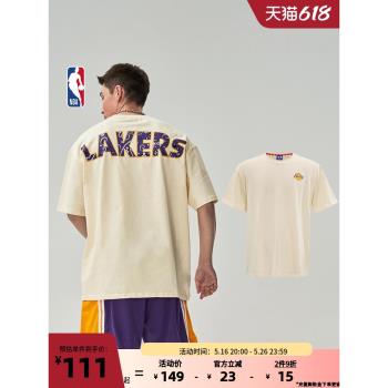 (免運)NBA官方湖人隊夏日短袖男女款寬松運動T恤腰果花印花 凱爾特人