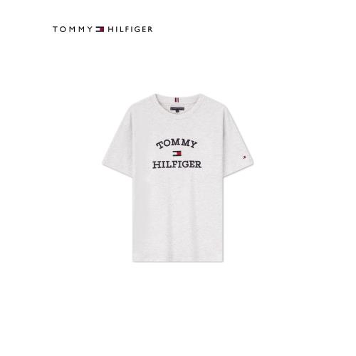 (免運)Tommy夏季童裝男純棉休閑百搭簡約刺繡純色圓領內搭短袖T恤22594