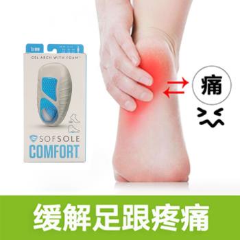 (免運)sofsole舒足速樂緩解足跟疼痛後跟減震凝膠內顯高男女鞋墊