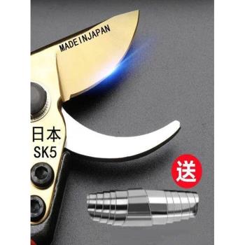 新款工藝sk5鋼粗枝樹枝專用剪子強力園藝剪不銹鋼省力修剪枝果樹