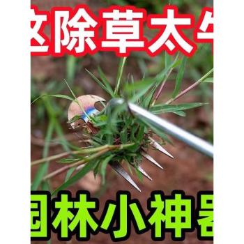 拔草工具園藝耙子小號手握鬆土挖野菜不銹鋼多功能除草器拔草神器