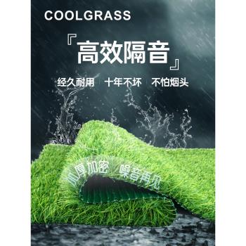 COOLGRASS模擬草坪地毯綠色人工假草皮防曬鋪墊陽臺戶外足球場