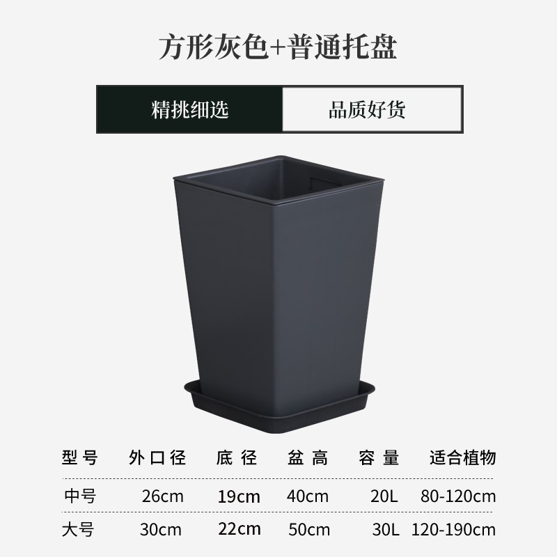 天堂鳥花盆高檔加厚樹脂特大號散尾葵塑料花盆客廳辦公室大型綠植|花盆