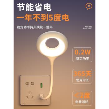 聲控燈感應燈led智慧語音控制小夜燈床頭燈臥室睡眠燈氛圍燈臺燈