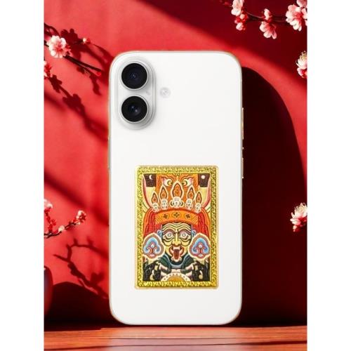 新版扎基拉姆金卡發財唐卡裝飾財神金箔卡純銅招財旺運男女隨身卡