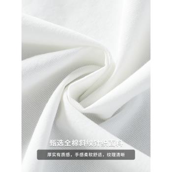 純棉襯衫卡其男士春秋季高階感休閑潮牌美式工裝長袖白襯衣外套寸