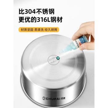 316不銹鋼保鮮盒食品級密封飯盒上班族專用打包餐盒圓形帶蓋湯碗
