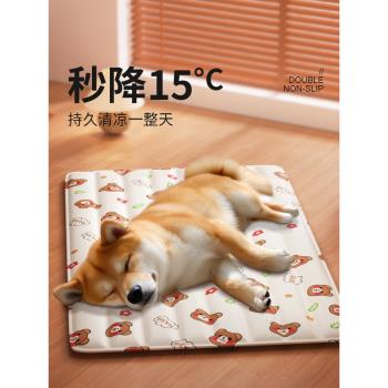寵物冰墊夏季狗墊子降溫睡墊狗狗貓咪夏天睡覺涼席墊耐咬冰涼狗窩
