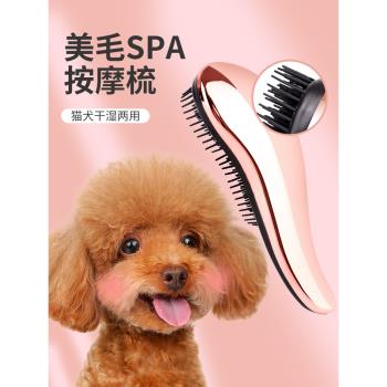 狗狗梳子泰迪梳毛專用寵物按摩梳蓬鬆洗澡神器小型犬比熊狗毛用品