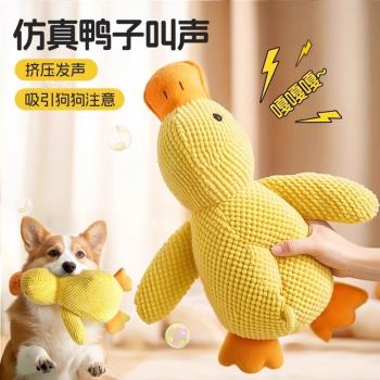 狗狗玩具寵物耐咬自嗨解悶發聲神器柯基小狗犬毛絨小黃鴨磨牙用品