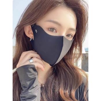 防曬口罩女防紫外線高顏值護角全臉夏季透氣冰絲無痕遮陽面罩