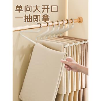 鵝型褲架家用掛褲子衣架專用無痕褲夾防滑2形Z字衣櫃內建收納神器