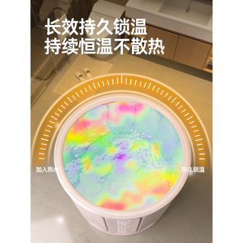 泡澡桶折疊浴缸大人浴桶家用全身洗澡桶兒童洗澡盆沐浴桶保溫神器