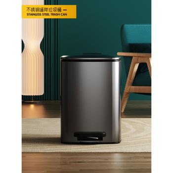 品慧雅垃圾桶家用廚房客廳廁所大容量不銹鋼腳踩商用腳踏式帶蓋