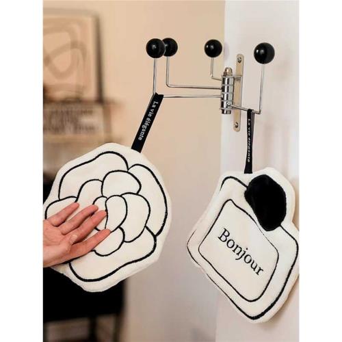 法式簡約擦手巾可掛式衛生間廚房專用吸水加厚速干巾家用吸水抹布