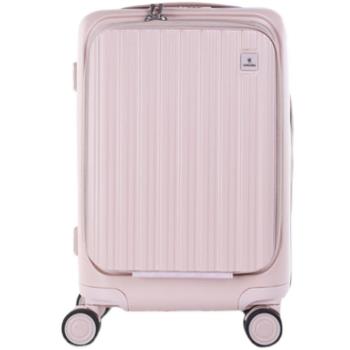 CROWN皇冠拉鏈鋁框登機行李箱時尚大容量前開蓋旅行拉桿箱C-F5278