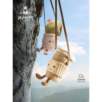 英國Jellycat趣味咖啡隨行杯包包柔軟舒適可愛毛絨玩具娃娃送禮