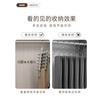 折疊褲架多功能家用掛褲子專用衣架收納神器無痕褲掛衣櫃無痕褲夾